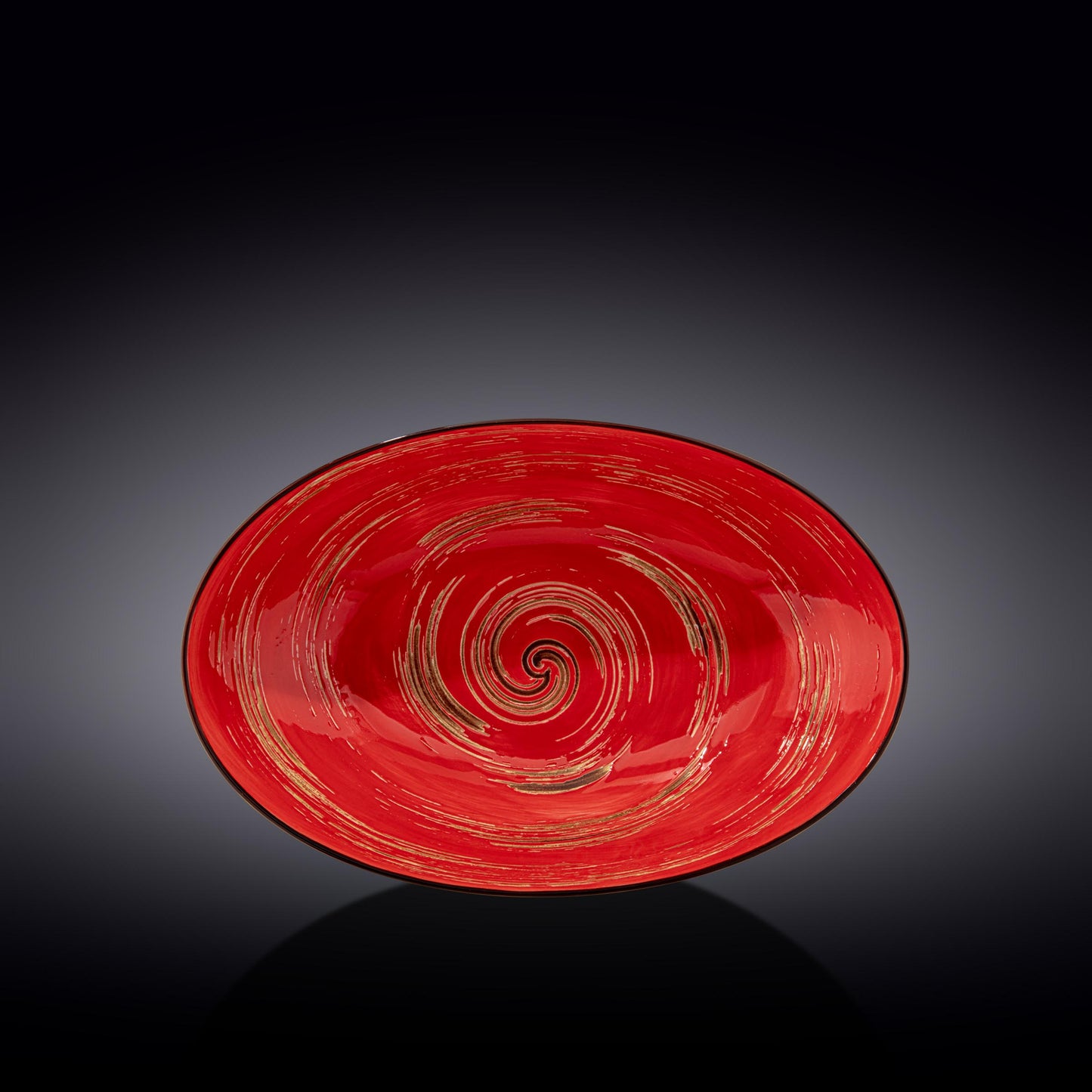 Wilmax Ovale Schaal Rood Porselein 30 cm - WL-669241/A