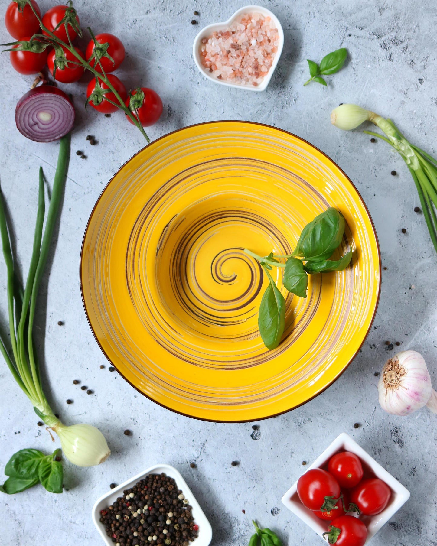 Wilmax England Deep Plate 24 cm Yellow Porcelain Set of 2