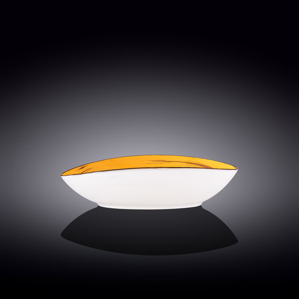 Wilmax Ovale Schaal 25cm Geel Porselein 2x WL-669440/A2