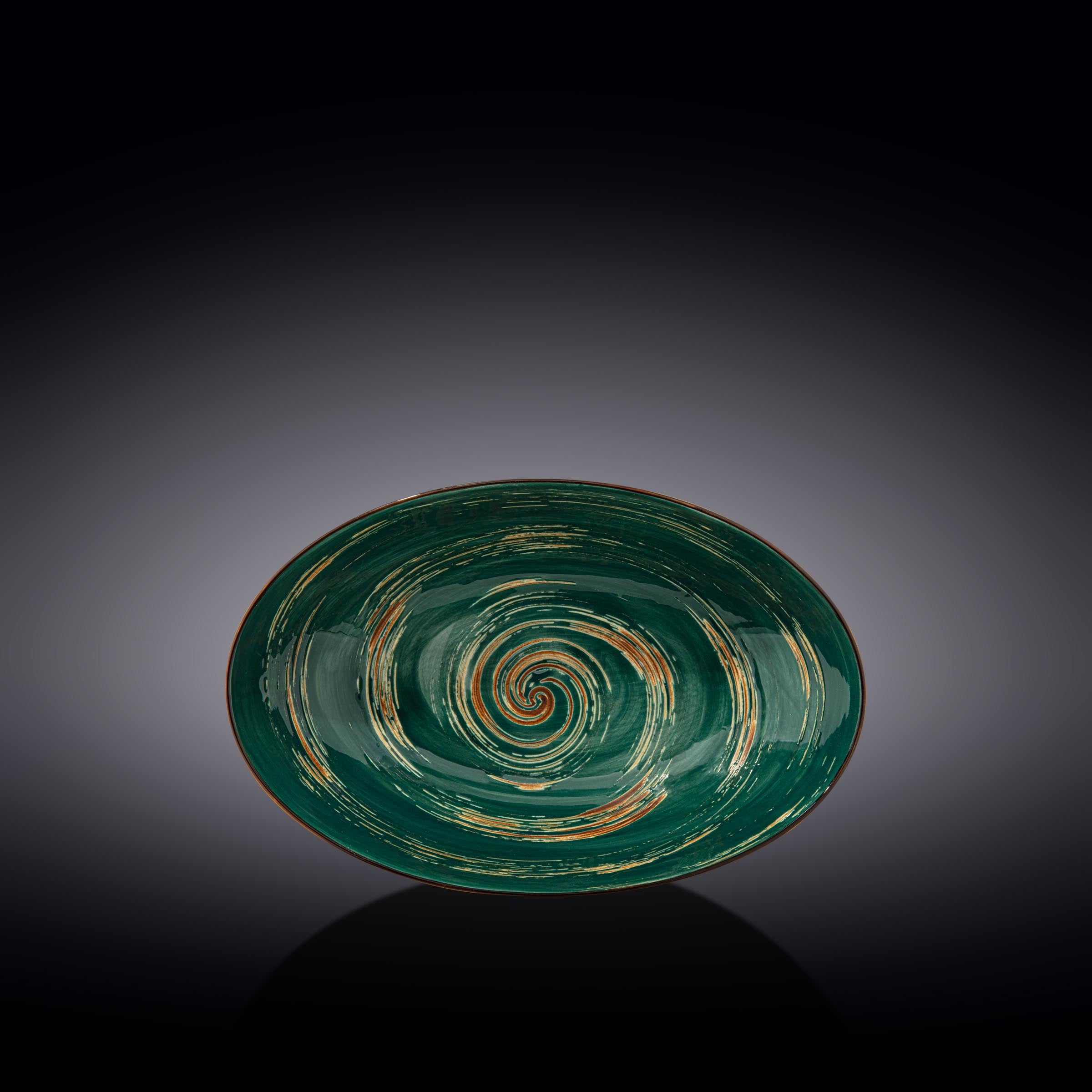 Wilmax schaal ovaal 25x16,5 cm Groen Porselein WL-669540/A
