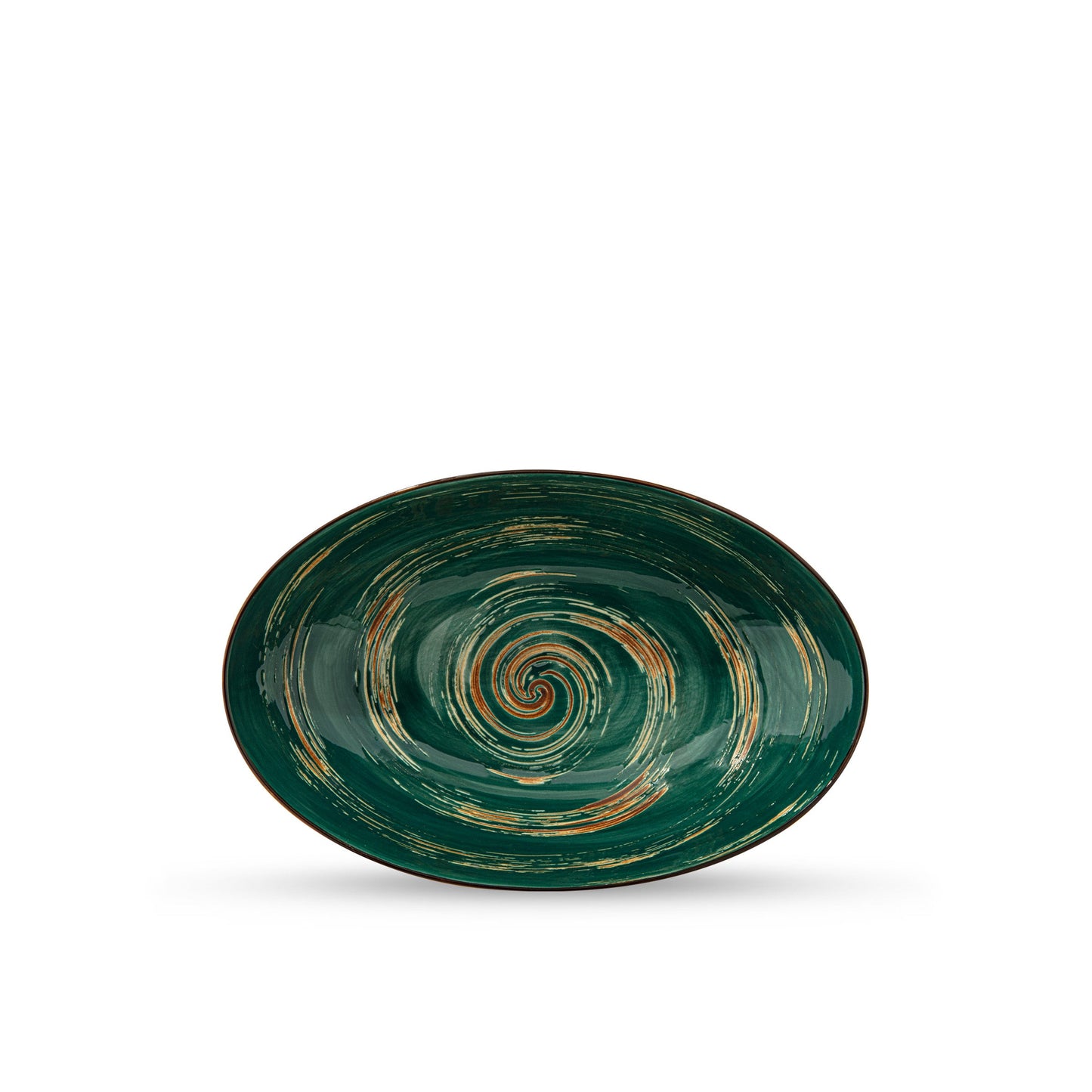 Wilmax schaal ovaal 25x16,5 cm Groen Porselein WL-669540/A