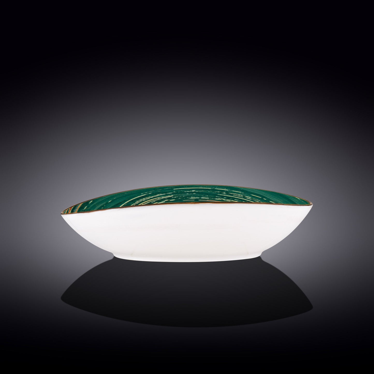Wilmax Ovale Schaal Groen Porselein 30x19,5 WL-669541/A