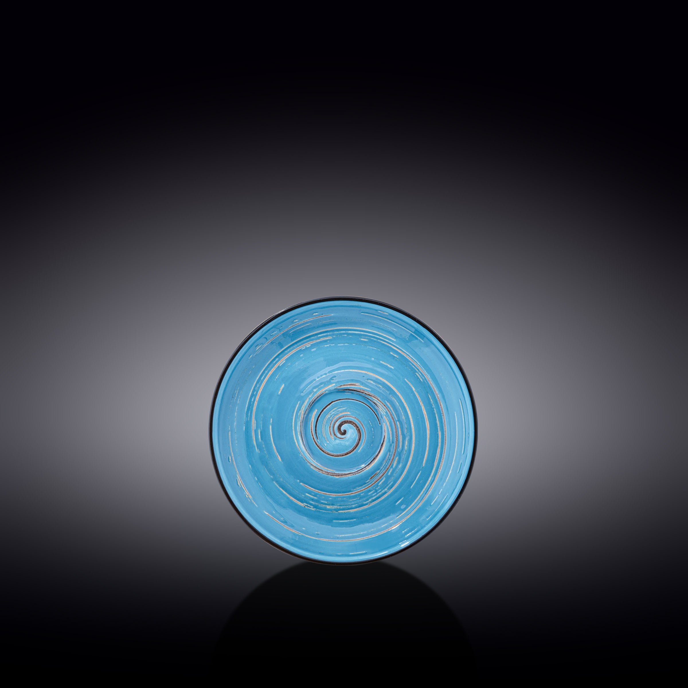 Wilmax Spiral Untertasse aus Porzellan, Blue, 12 cm – WL-669634/B