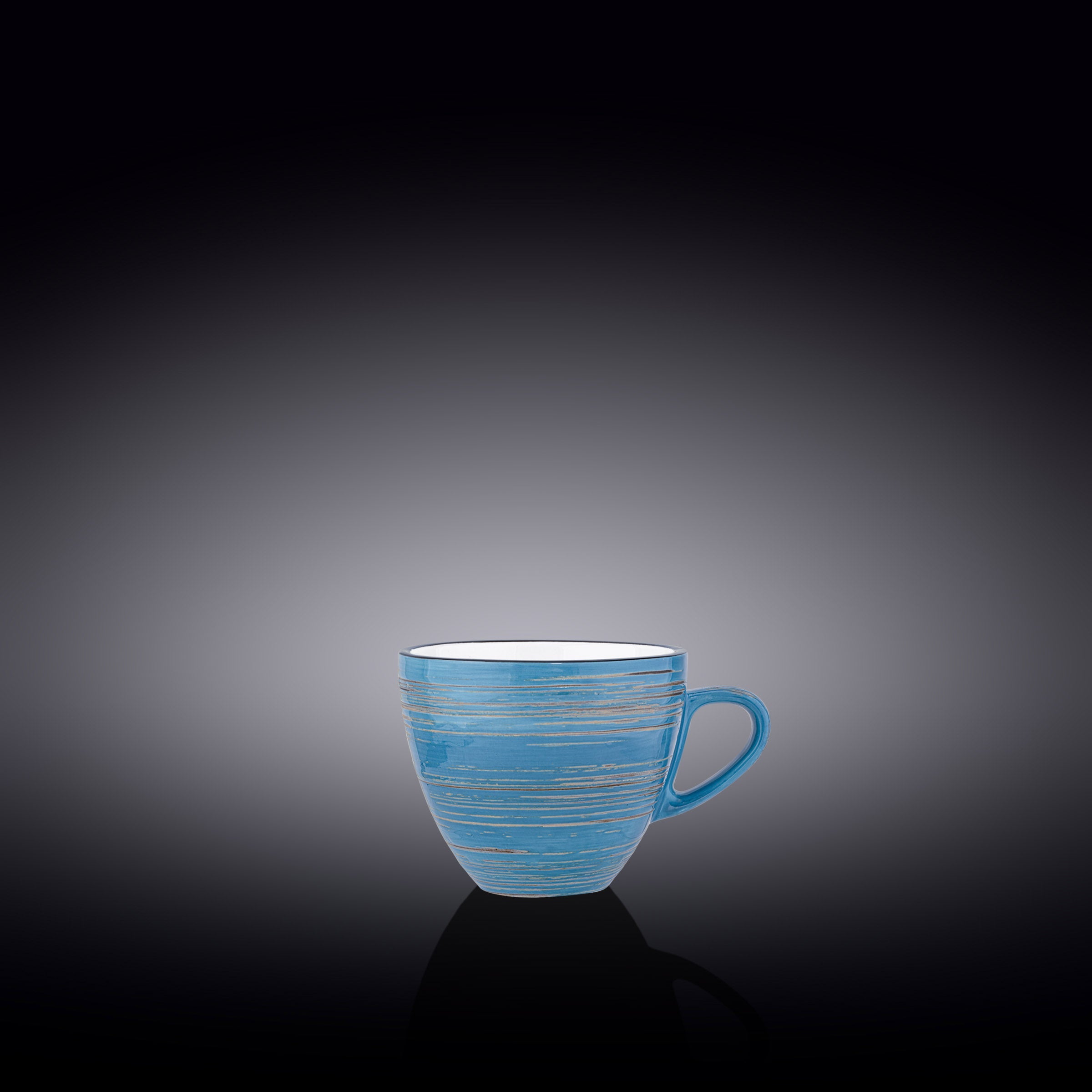 Wilmax Porzellan Kaffeetasse, 110 ml, Spiral Blau | WL-669634/A