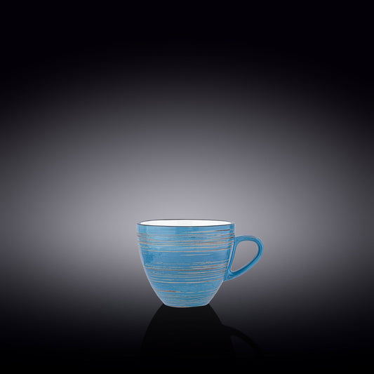 Wilmax Porzellan Kaffeetasse, 110 ml, Spiral Blau | WL-669634/A