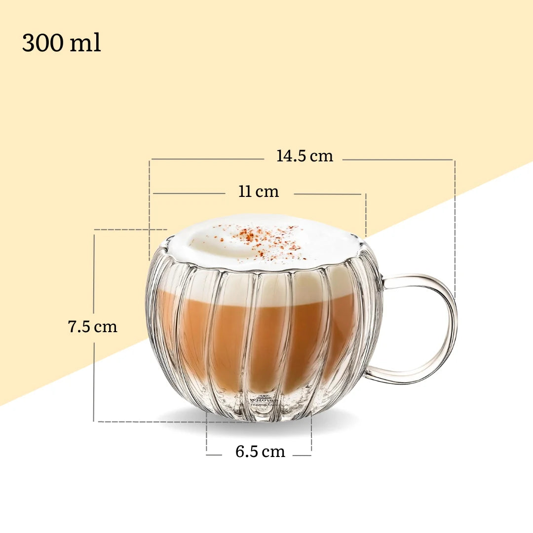 Wilmax Dubbelwandige Thermobeker 300 ml Transparant