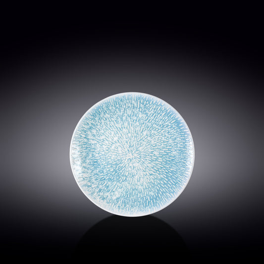 Wilmax Vlakke Coupe Bord van Porselein, 2-Delige Set, Rond, 17 cm, Grafisch Decor, WL-671601/A2