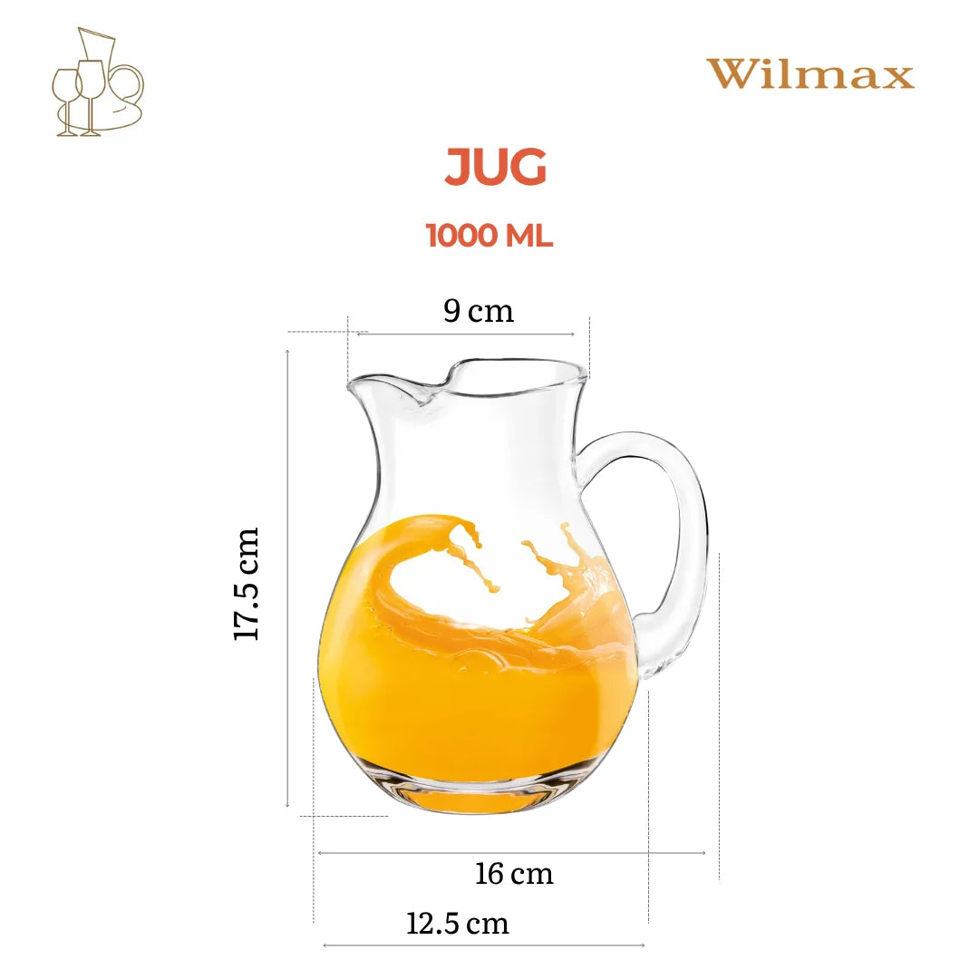 Wilmax England Kristalglas Kan 1000 ml Transparant