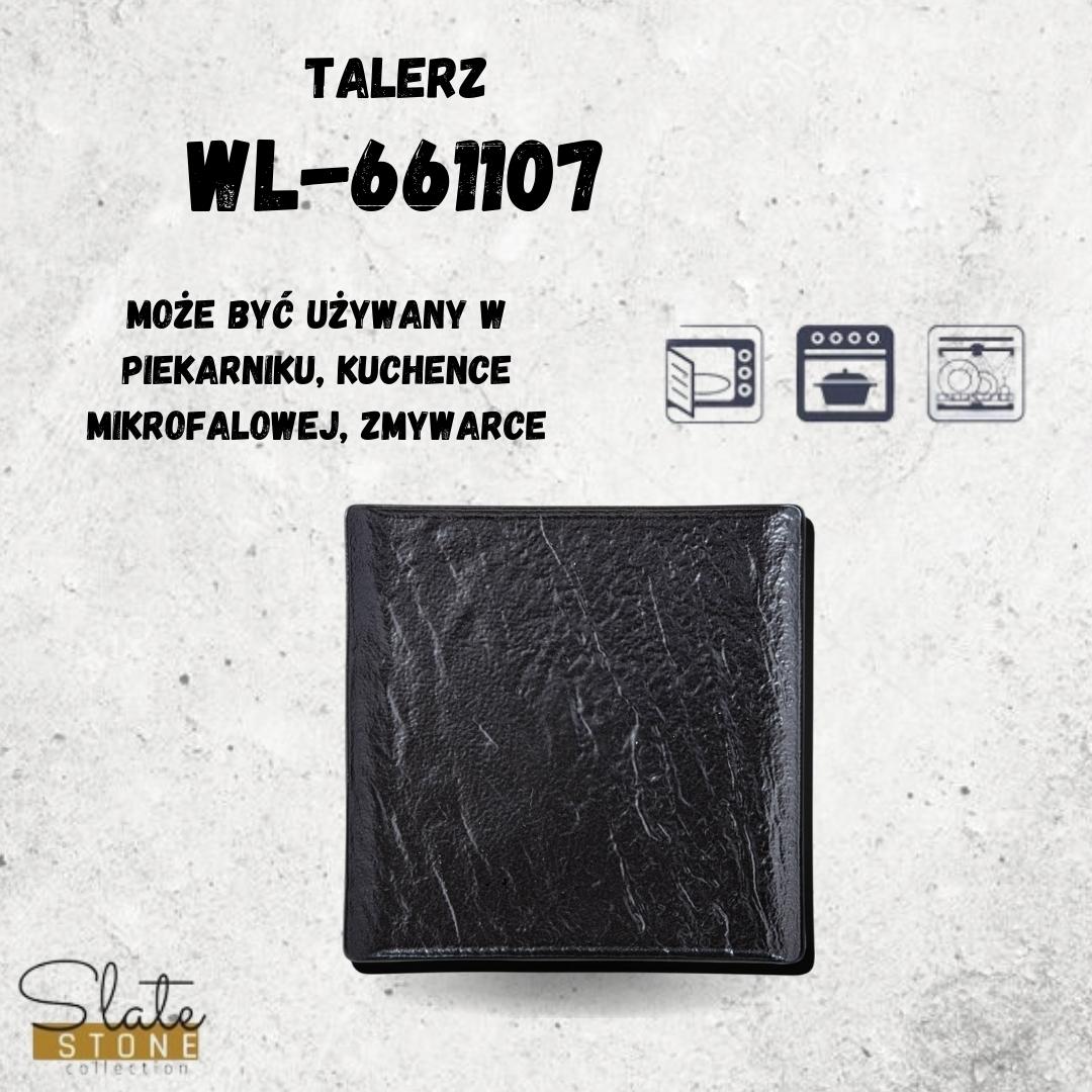 Wilmax Square Dish SlateStone Black 27x27 cm Set of 2