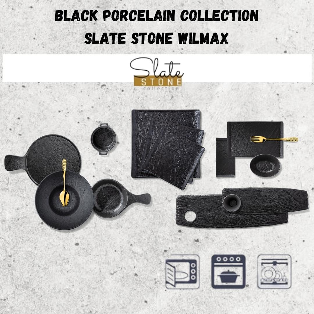 Wilmax - Servierplatte Schwarz - 42 x 13 cm - Kratzfest - WL-661133/A