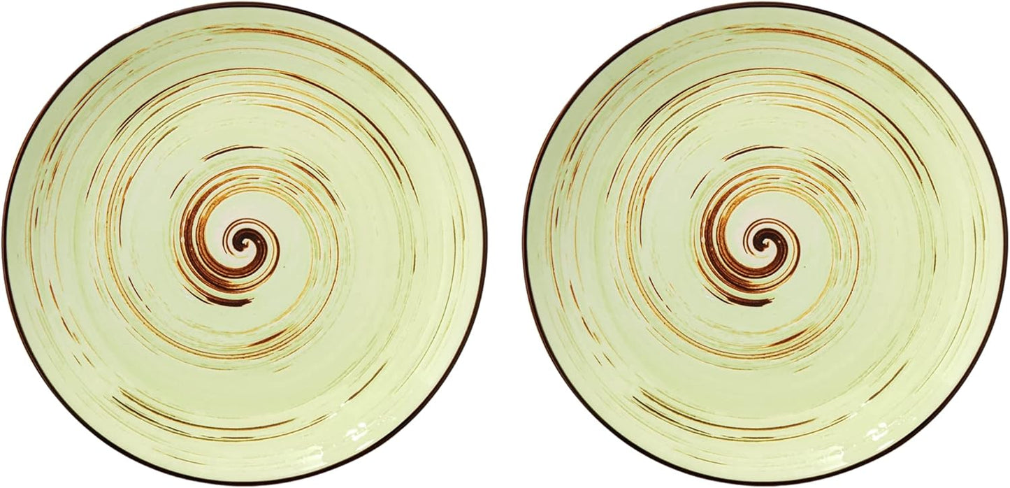 Wilmax Spiral Teller Pistazie 25 cm –Für stilvolle Tischdekoration – WL-669114/A2