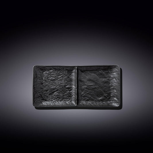 Wilmax Rechteckige Teller mit 2 Fächern, Set aus 2 Stück – WL-661135/A2