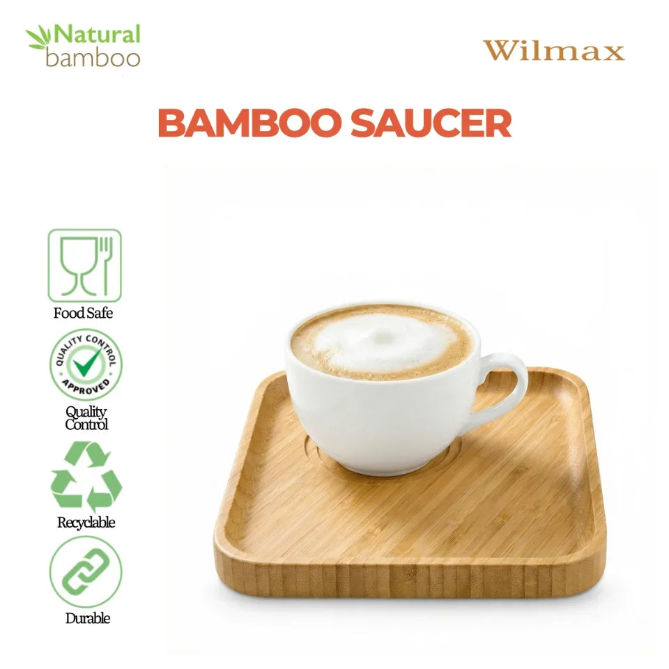 Wilmax Bamboe Onderbordje 17,5x17,5 cm Natuur