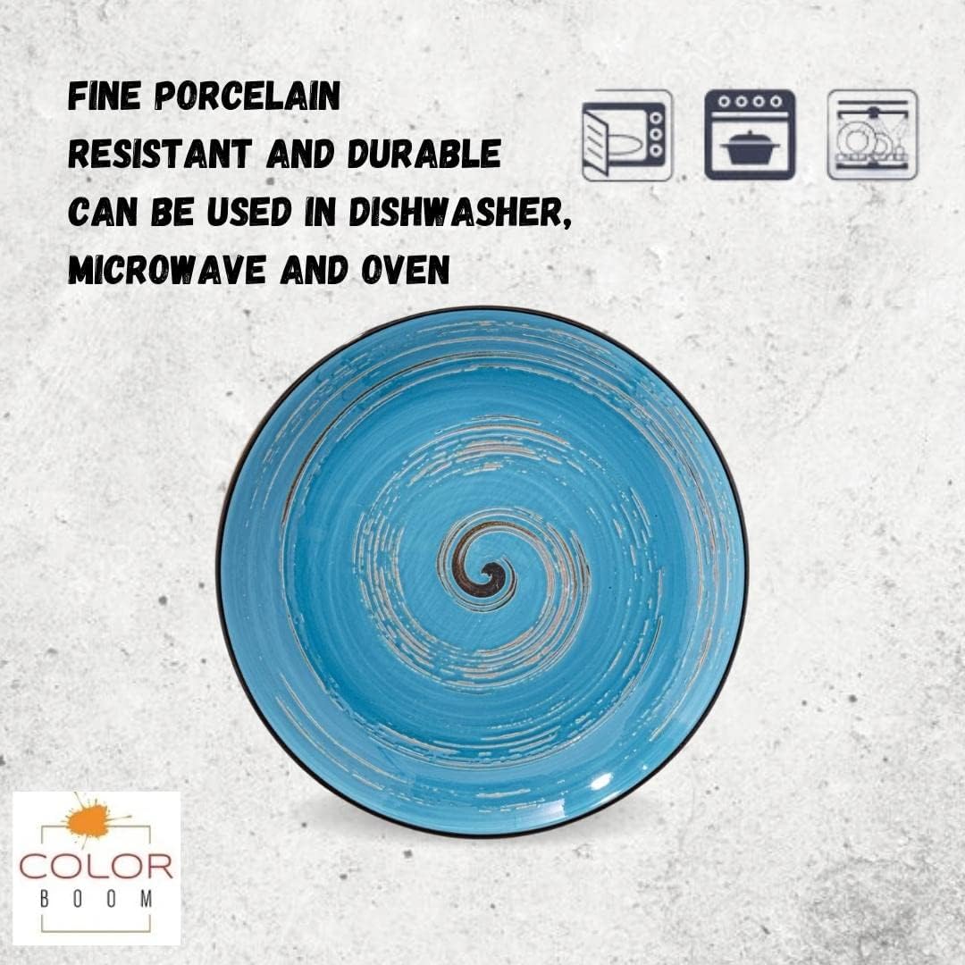 Wilmax Runder Teller Blau 25 cm – Elegantes Design für Speisen – WL-669614/A2