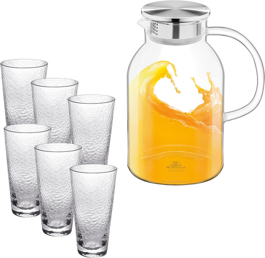 Wilmax Thermoglas Karaf & 6 Glazen WL-888214/A-888629/A6