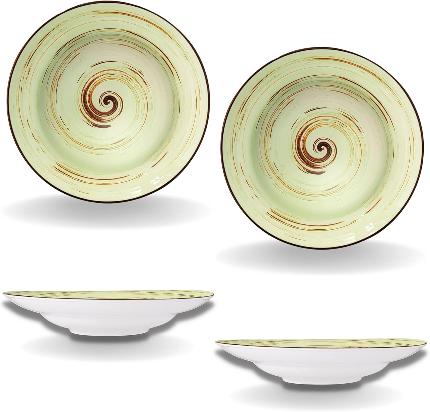 Wilmax Porzellan-Tiefer Teller 25.5 cm, Pistazie, 350 ml WL-669127/A2