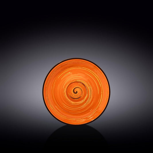 Wilmax Porzellan Untertasse, 15 cm, Spiral Orange Kollektion, WL-669336/B