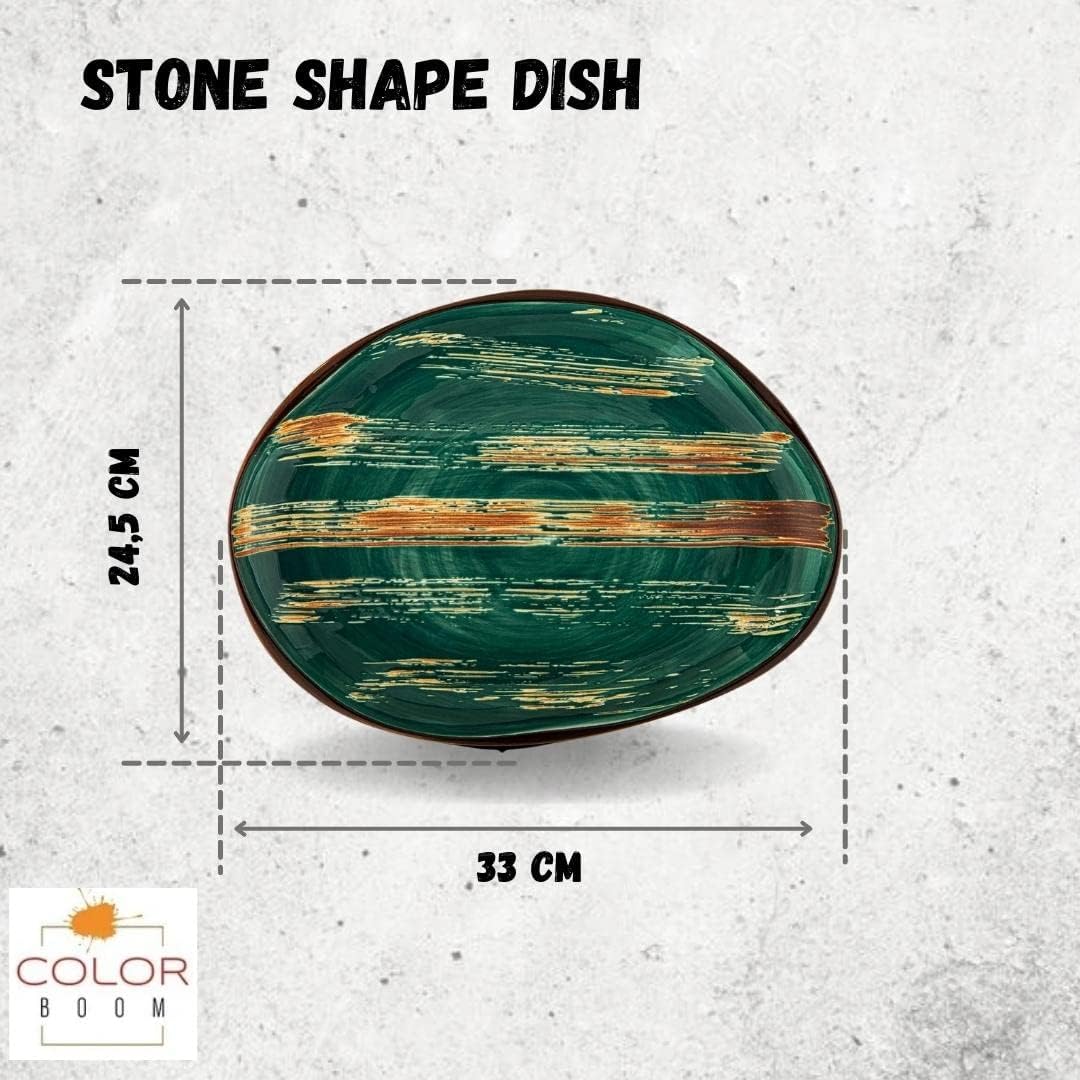 Wilmax Schale in Steinform 33 x 24,5 cm Porzellan WL-668542/A