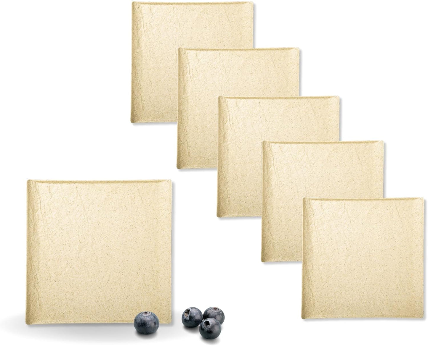 Wilmax Quadratische Platte 13 x 13 cm, SANDSTONE Kollektion 6er Set WL-661304/A6