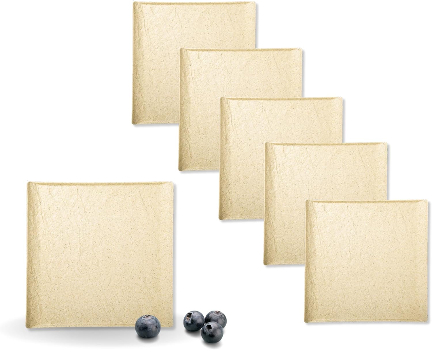 Wilmax Vierkant Bord Sandstone 13x13cm (6 st.) WL-661304/A6