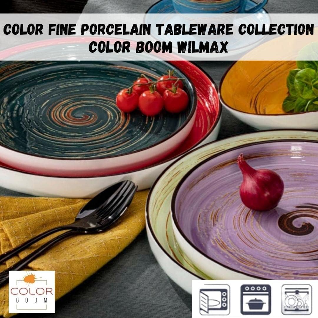 Wilmax Porzellan Speiseteller Set 2-teilig, Pistazie, 23 cm WL-669119/A2