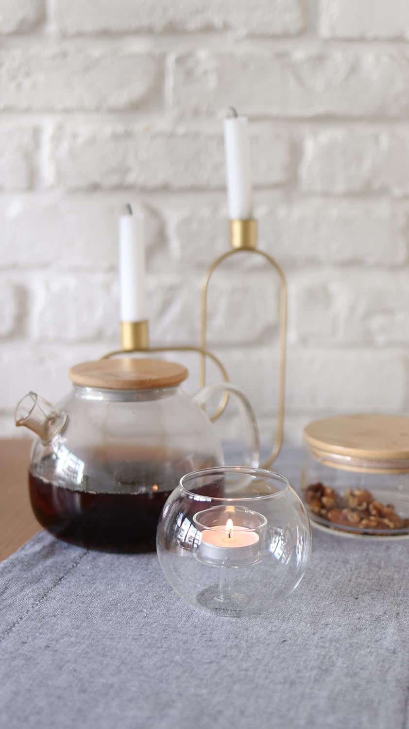 Wilmax Teelichthalter für 1 Teelicht, 10 x 8 cm, WL-888973/A