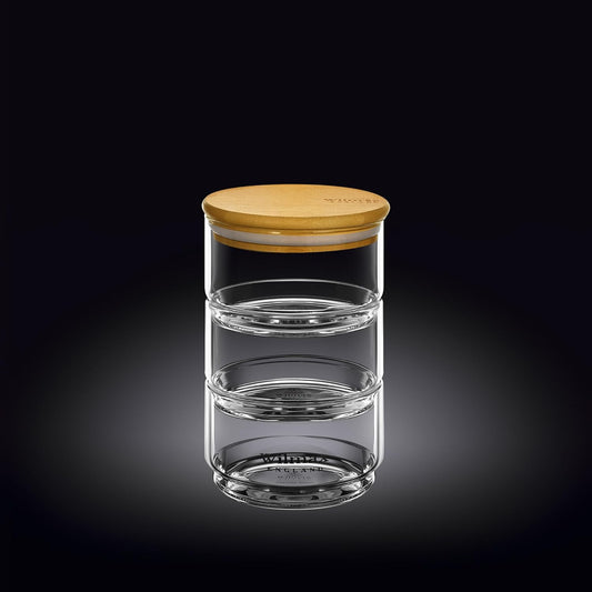 Wilmax 3-laags voorraadpot met bamboedeksel WL-888522/A