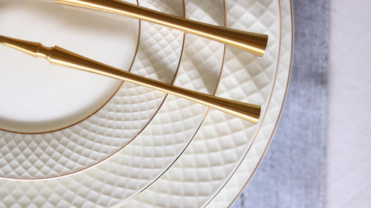 Wilmax Bread Plate mit Goldrand, flach, rund, 15 cm – WL-880102100/A