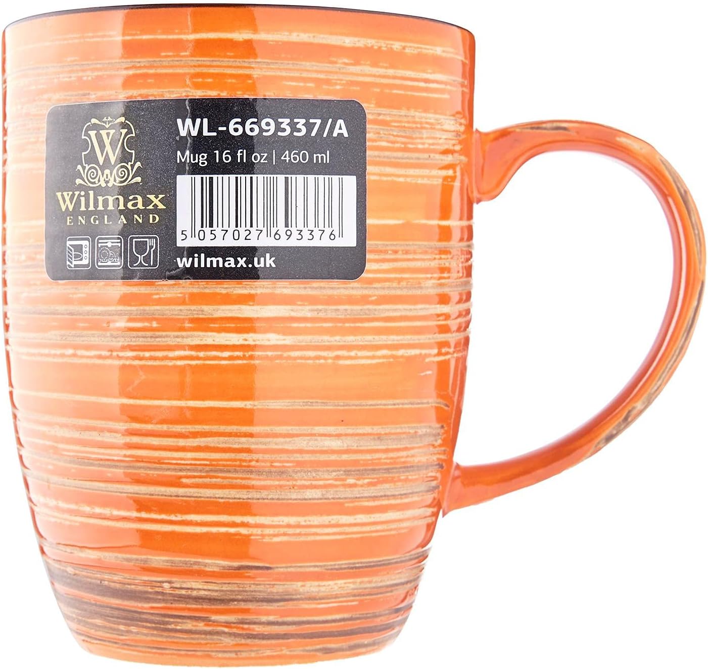 Wilmax Kaffeebecher, 460 ml, Orange, Porzellan, WL-669337/A