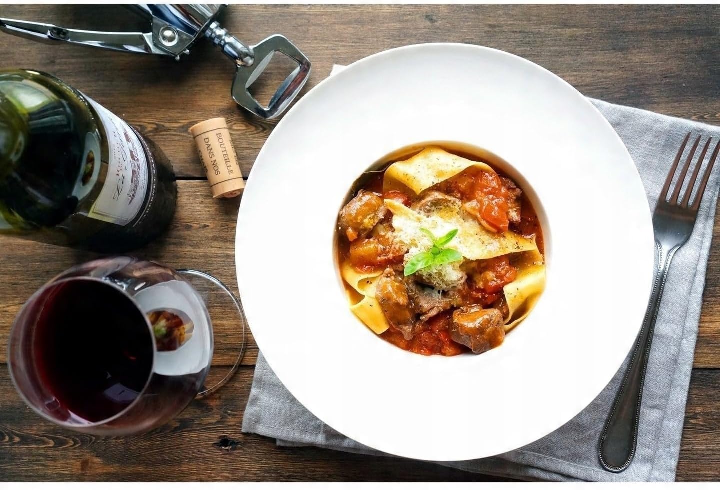 Wilmax Tiefer Porzellan-Teller 400 ml, Ø 22.5 cm, 2er Set, Weiß WL-991186/A2