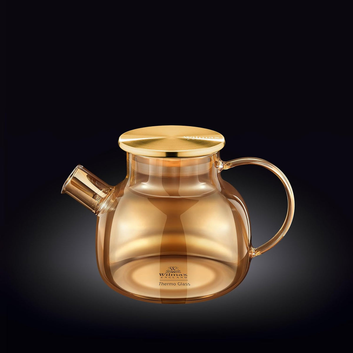 Wilmax Theepot 950 ml Thermoglas Veerfilter Goud