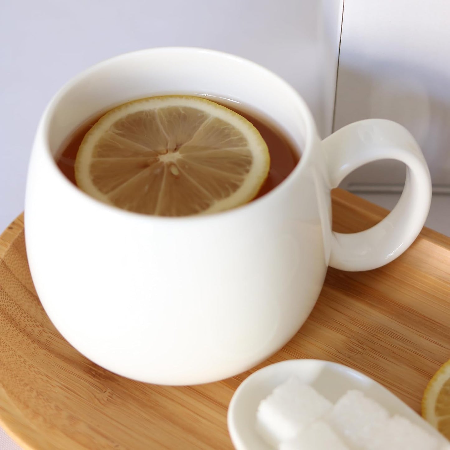 Wilmax Servierset 2x Bambus-Teller & Porzellanbecher WL-771112/A2-WL-993084/A2