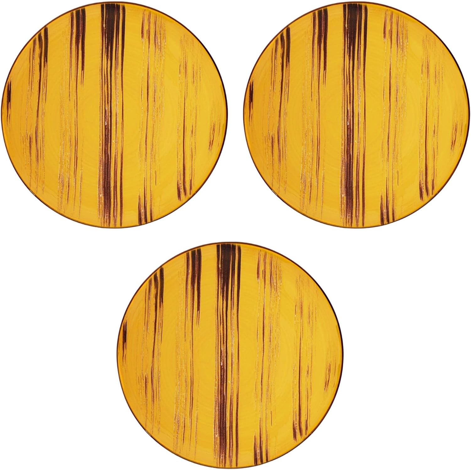 Wilmax England Bord 23 cm Geel Porselein set van 3 WL-668413/A3