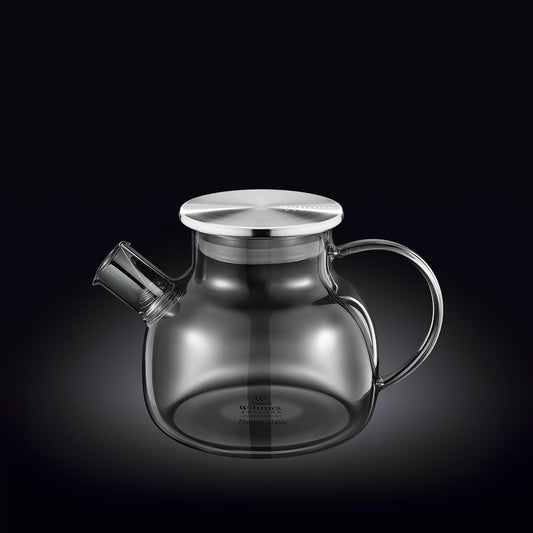 Theepot 950ml Thermoglas Veervilter Grijs | Wilmax England