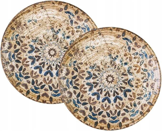 Wilmax Bord 25 cm Meerkleurig Porselein 2-pack A2