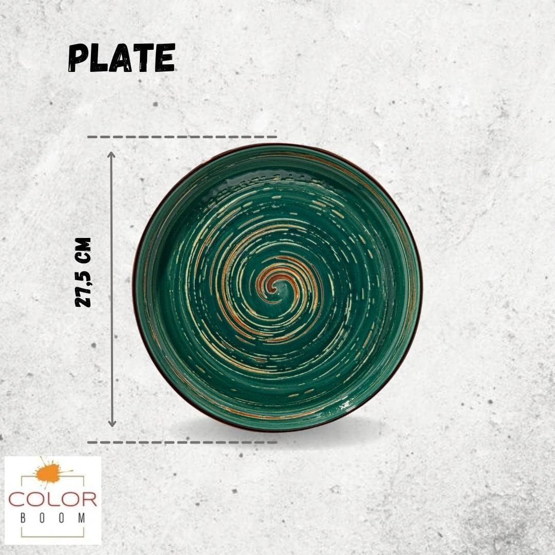 Wilmax Plate 28 cm Green Porcelain WL-669520/A