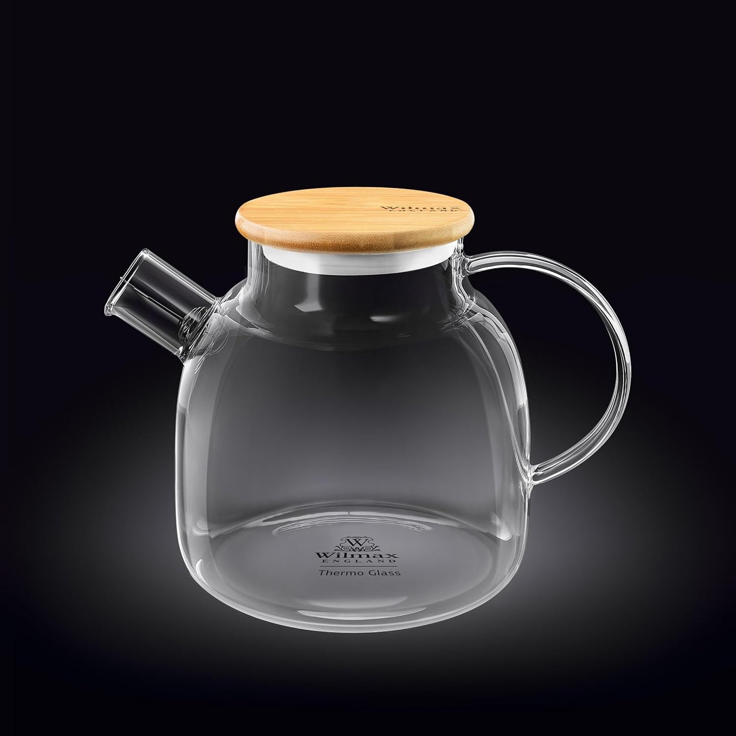 Wilmax England Theepot Glas 1200ml met Bamboe deksel
