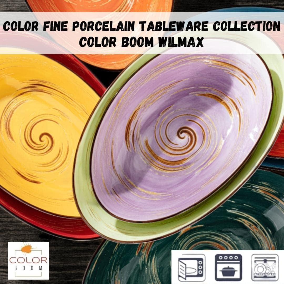 Wilmax Dessertteller COLORBOOM | 6er-Set | Ø 20 cm | Grün | WL-669512/A6