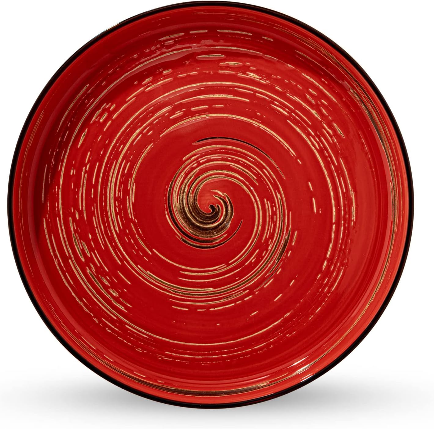 Wilmax Bord 23 cm Rood Porselein 2 stuks WL-669219/A2