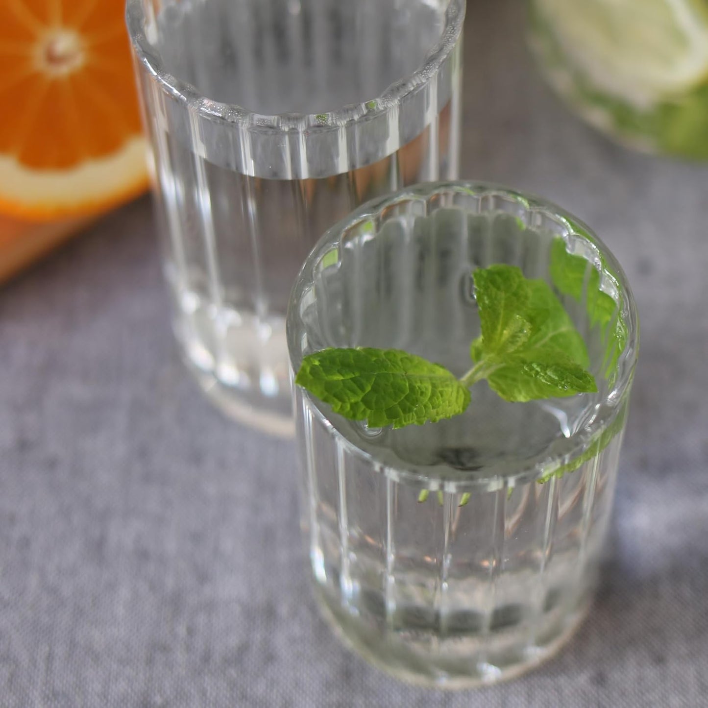 Wilmax Gestreiftes Geflochtenes Glas, 200 ml, WL-888623/A