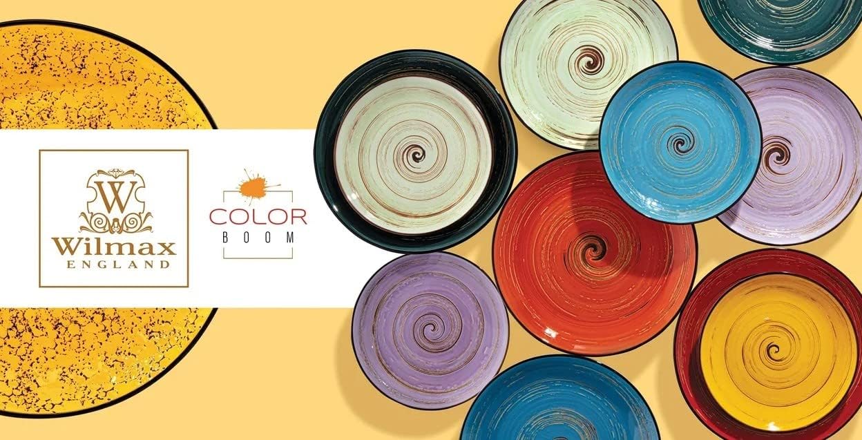 Wilmax runde Dessertteller 23 cm, 3er-Set, ColorBoom Kollektion WL-668513/A3