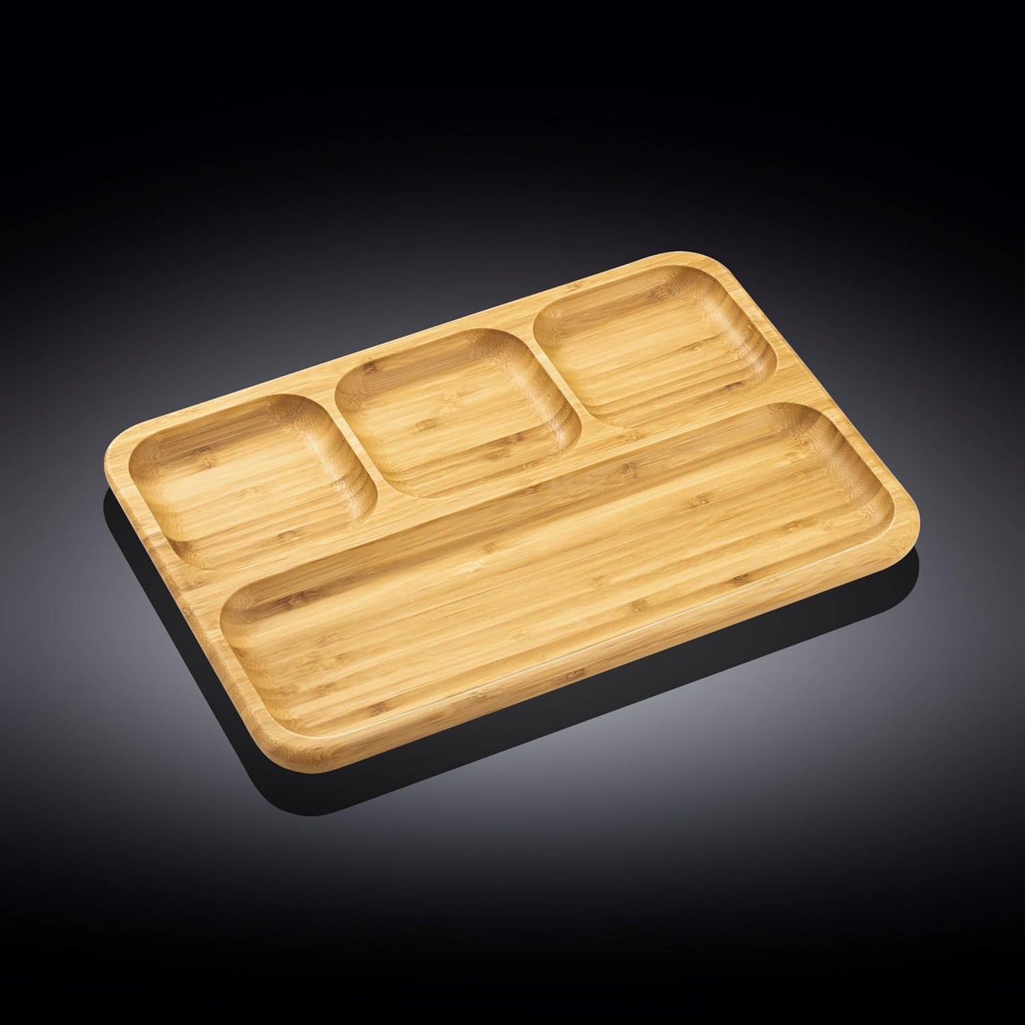 Wilmax England Bamboe Serveerplank 3 Vakken 33x23 cm Natuur