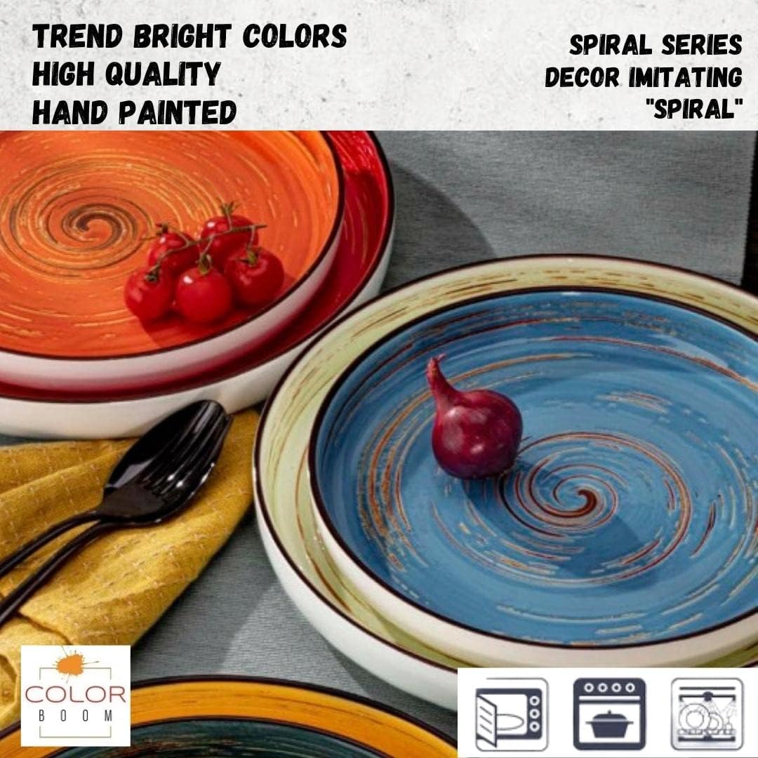 Wilmax Spiral Teller 2er-Set 23 cm Blau – WL-669619/A2