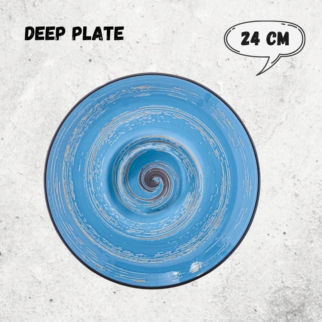 Wilmax Tiefer Teller 24 cm 200 ml Blau WL-669625/A