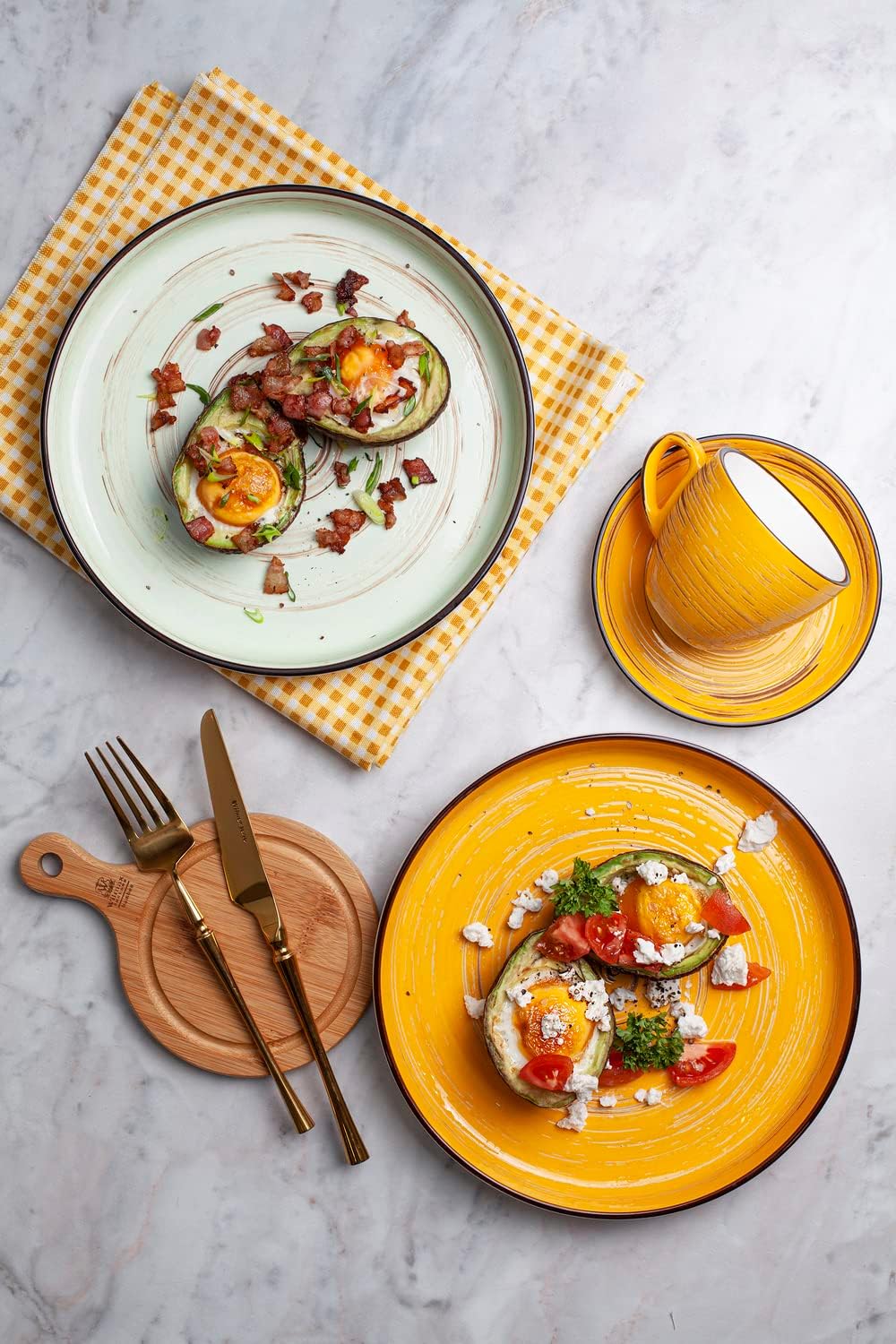 Wilmax Porzellanteller Rund Gelb 20,5 cm WL-669412/A6