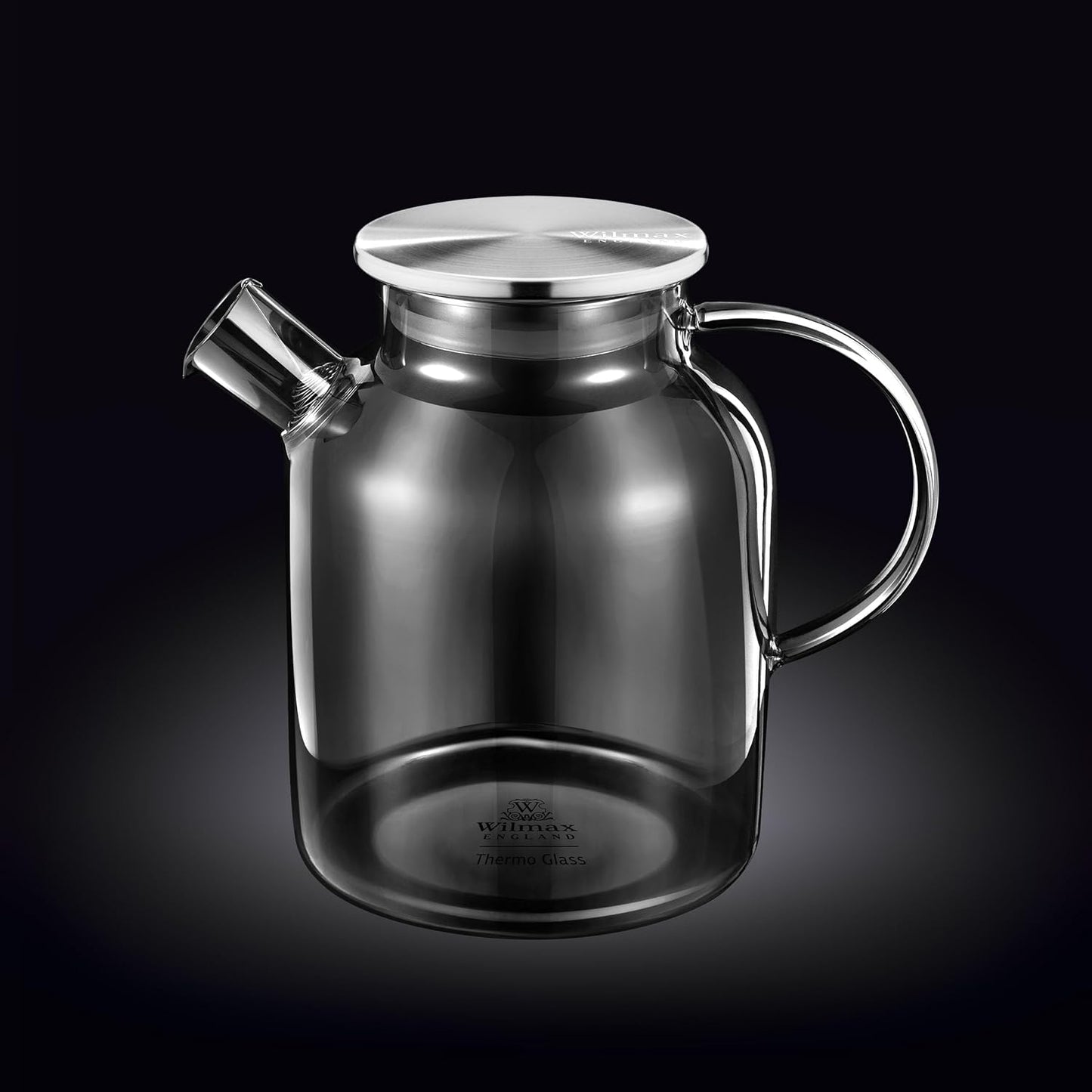 Wilmax Borosilicaat Theepot 1600ml Rookgrijs WL-888811002/A
