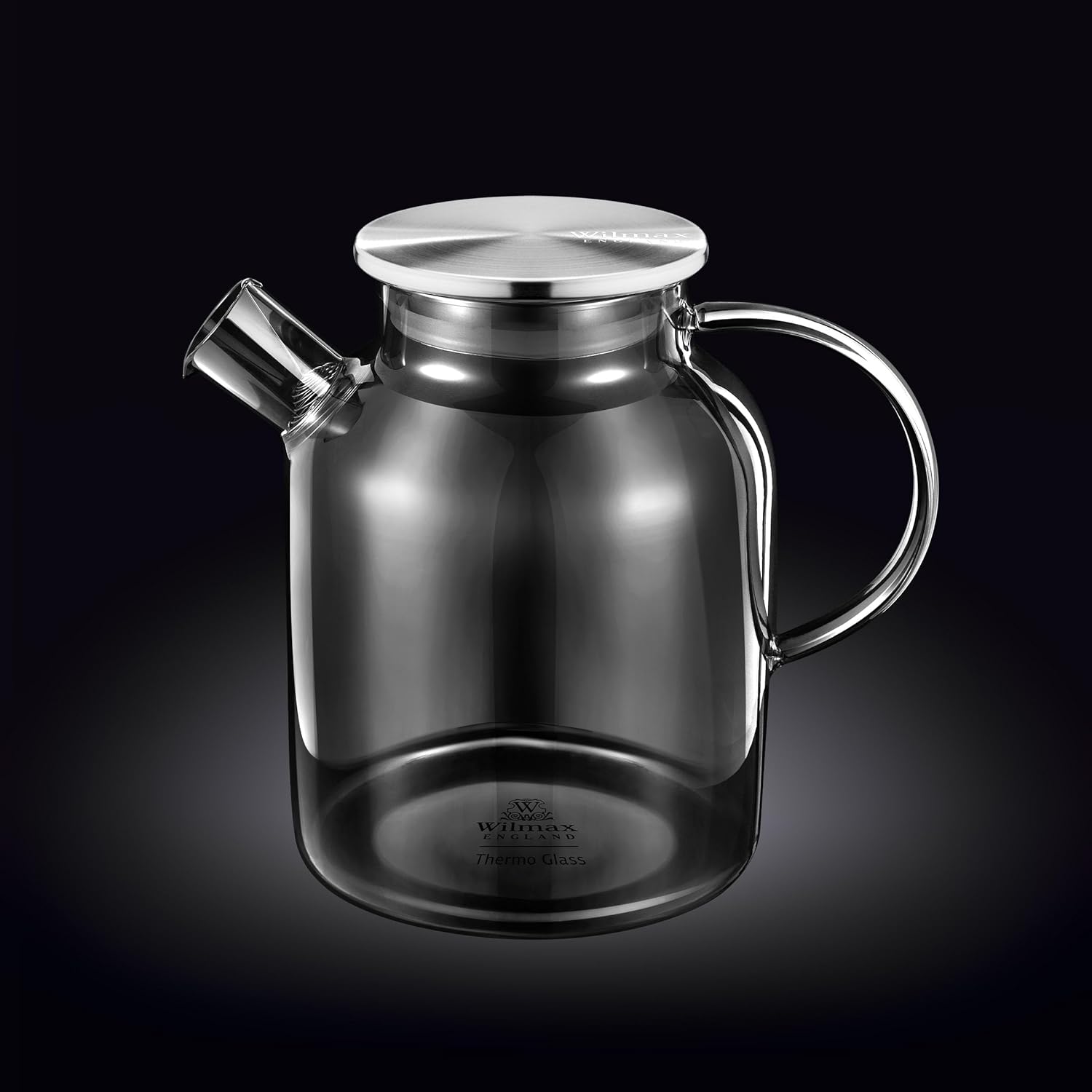 Wilmax Borosilicaat Theepot 1600ml Rookgrijs WL-888811002/A