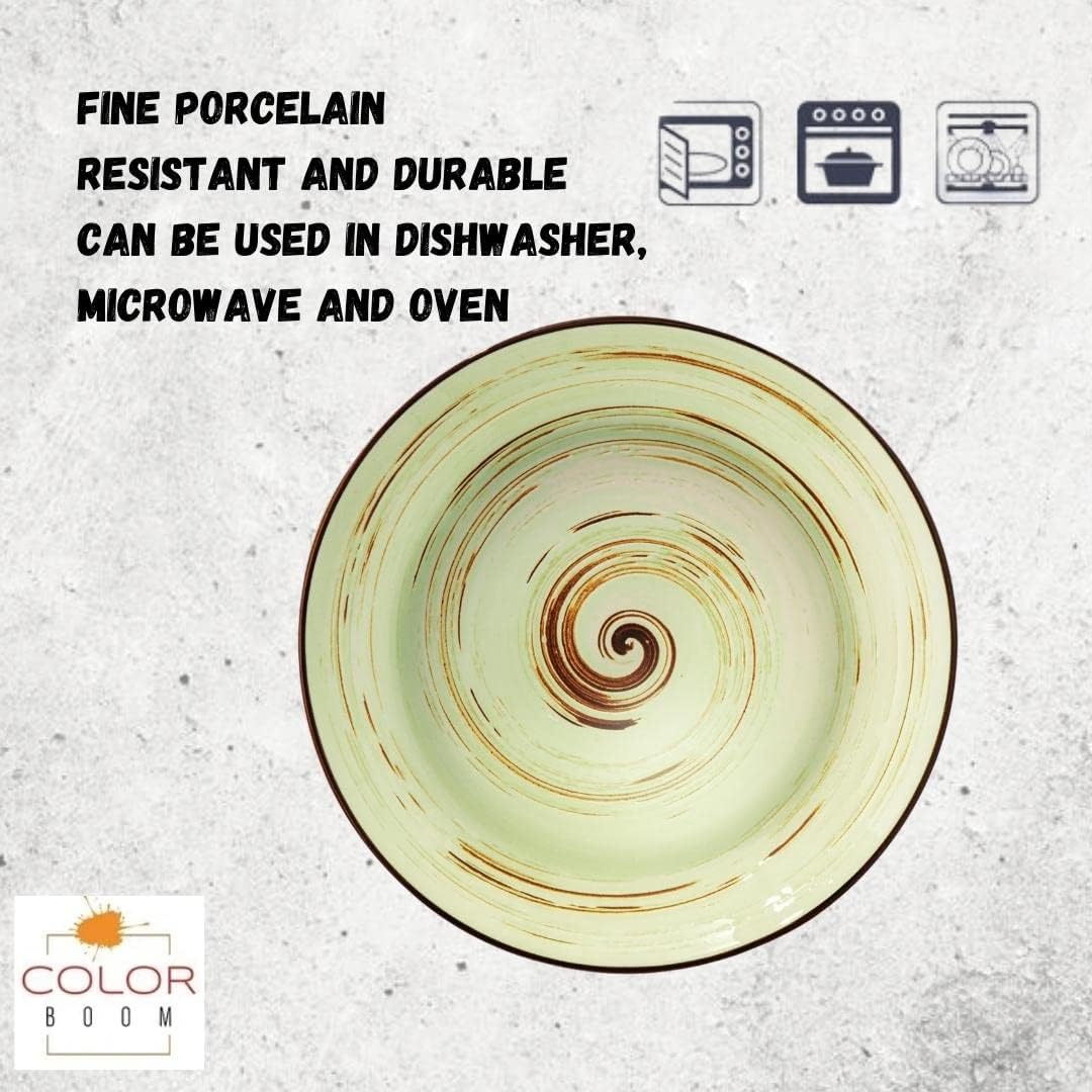 Wilmax Porzellan-Tiefer Teller 25.5 cm, Pistazie, 350 ml WL-669127/A