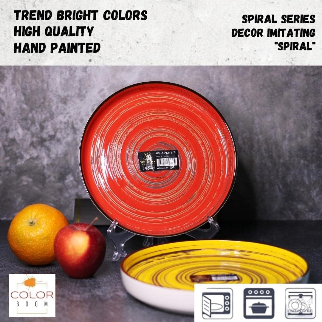 Wilmax ColorBoom Porzellan Teller-Set 2-teilig, rund, 23 cm WL-669219/A2