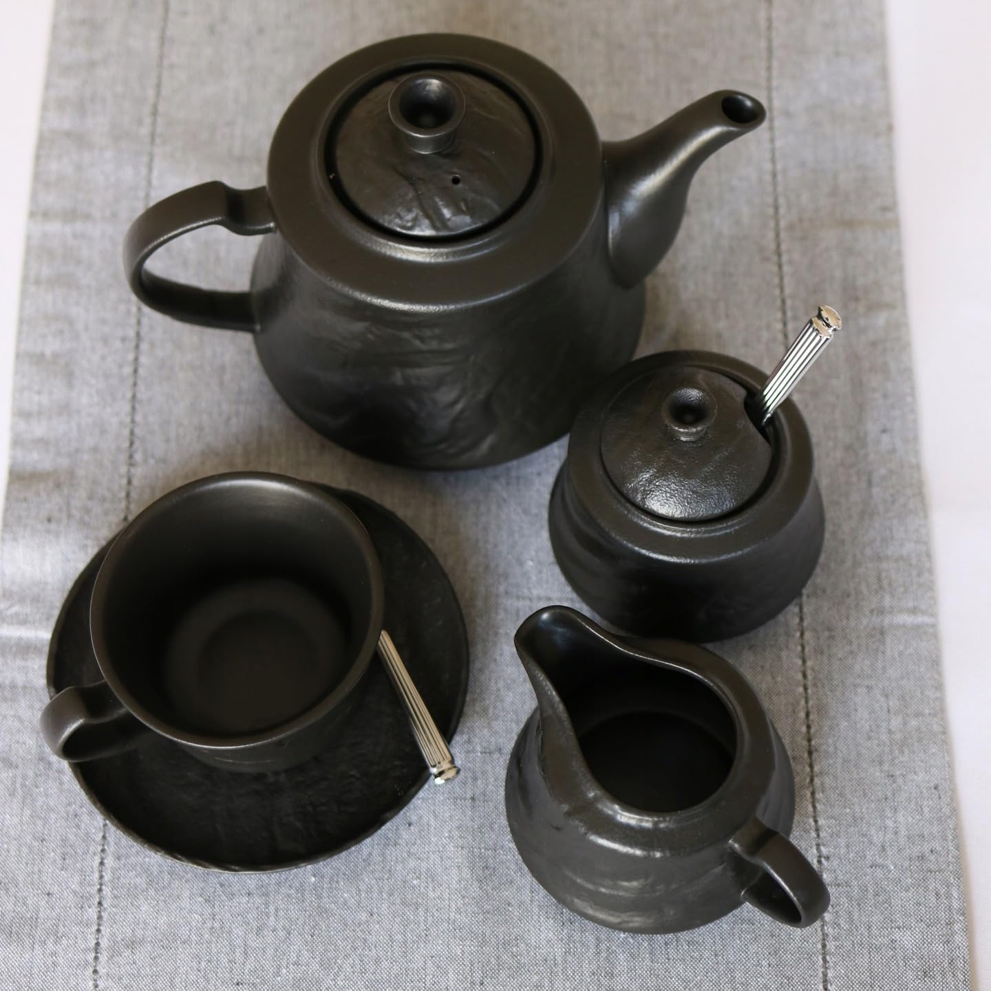 Wilmax Suikerpot en Melkkannetje Set Zwart WL-661160/A-WL-661161/A